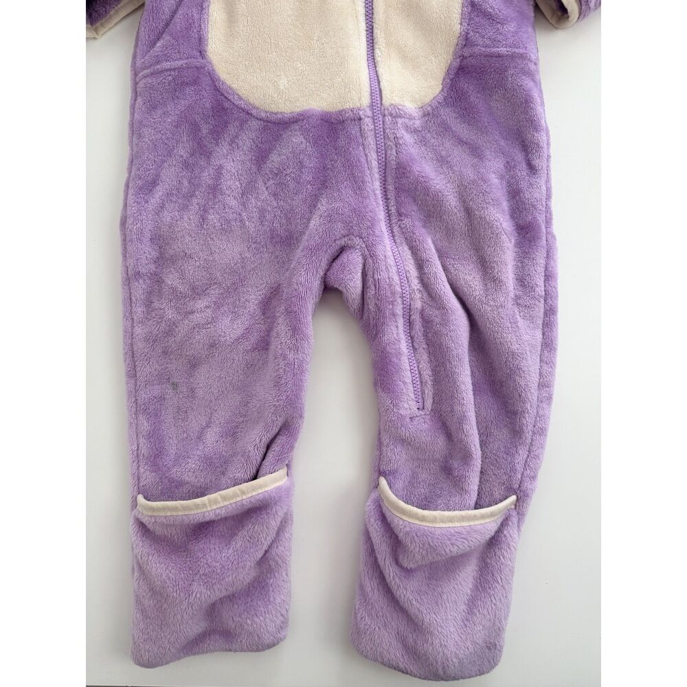 Columbia Baby 18-24M Purple Fleece Bunting Hooded Animal Ears Snowsuit - Picture 5 of 12
